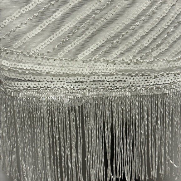 NWT Lulus White Sequin Fringe Mini Dress! - Picture 7 of 14